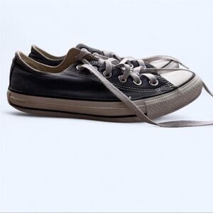 Converse Low Top Sneakers in Black and Cream